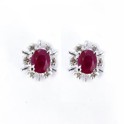 Ruby & Studs Studs Anniversary Wife Dainty Earring Silver