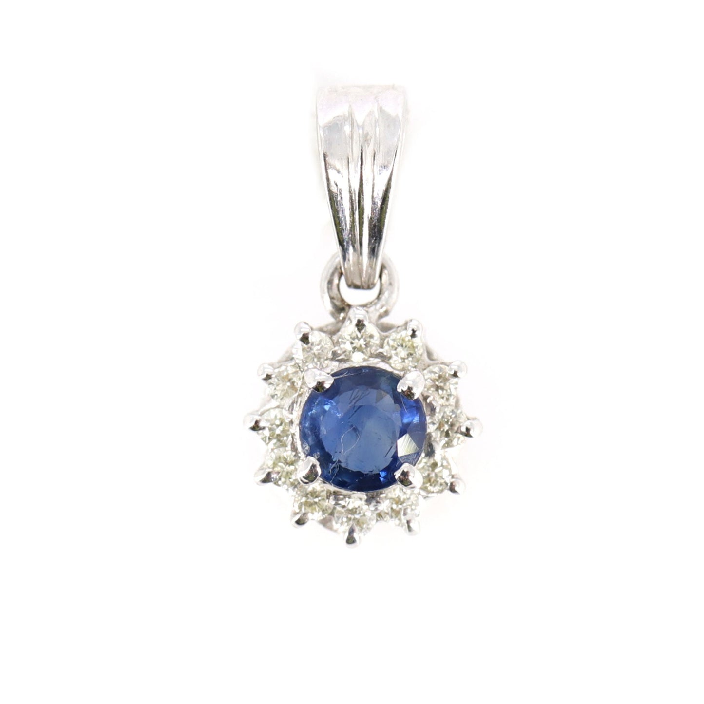 Blue Sapphire Jewelry White Jewelry Blue Sapphire Earring 18K Gold
