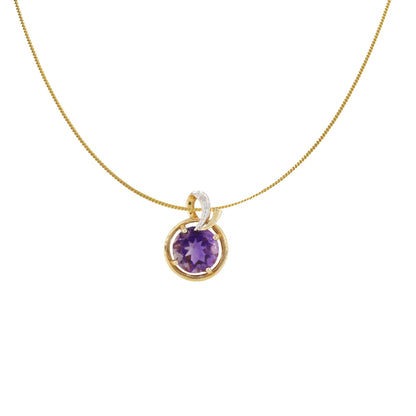 Amethyst Pendant 14K Gold