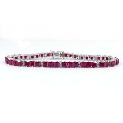 Ruby Bracelet Silver