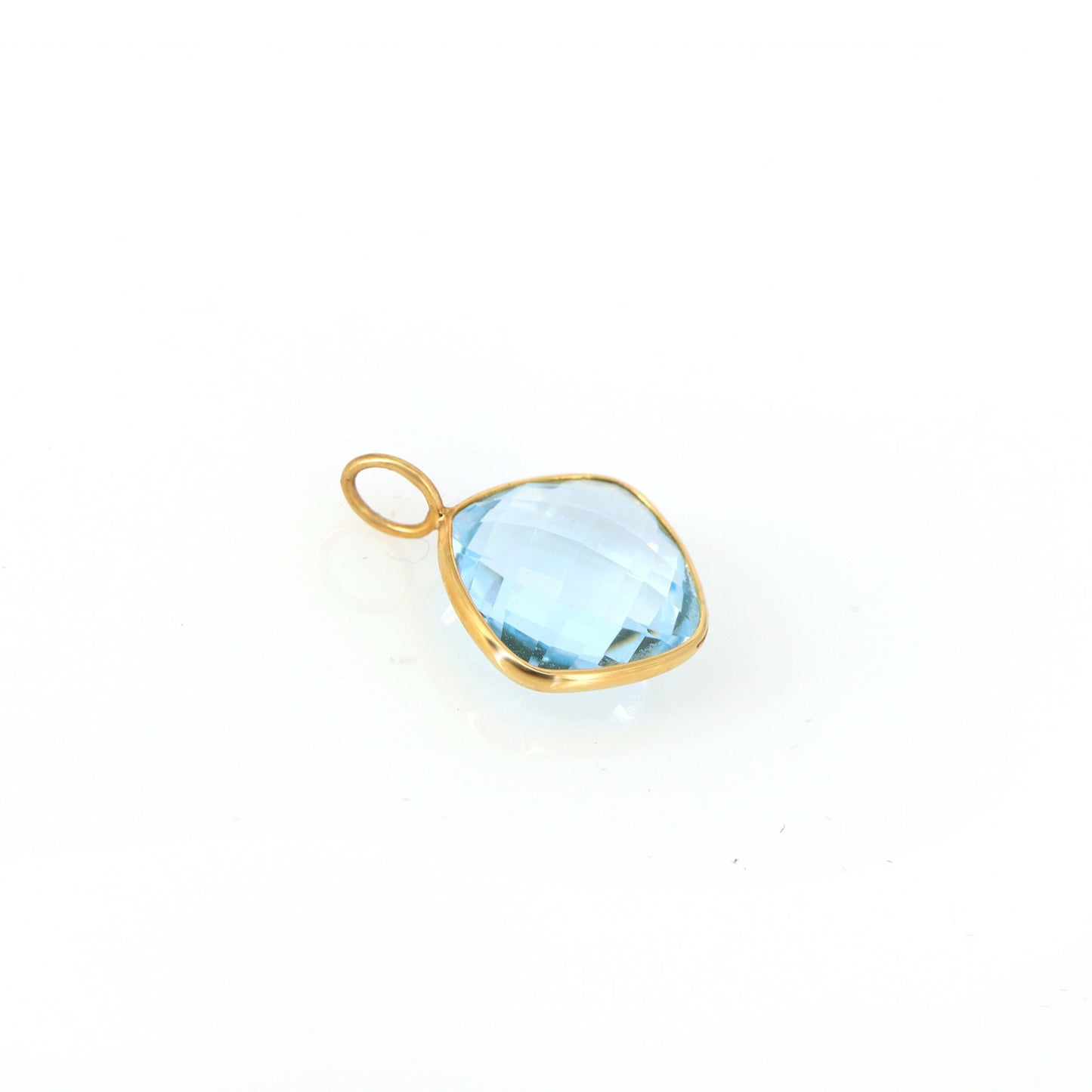 Sky Blue Topaz Pendant 14K Gold