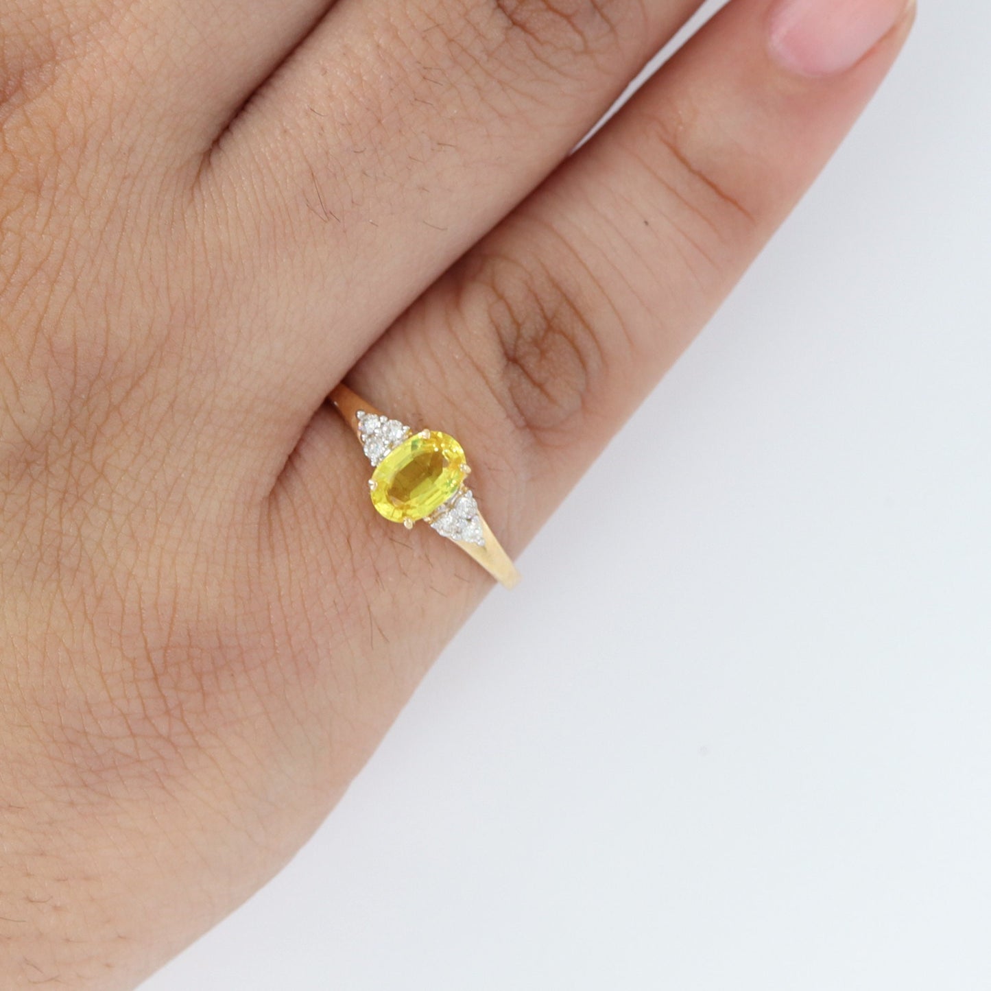 Yellow Sapphire Ring 14K Gold
