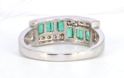Emerald Ring Silver