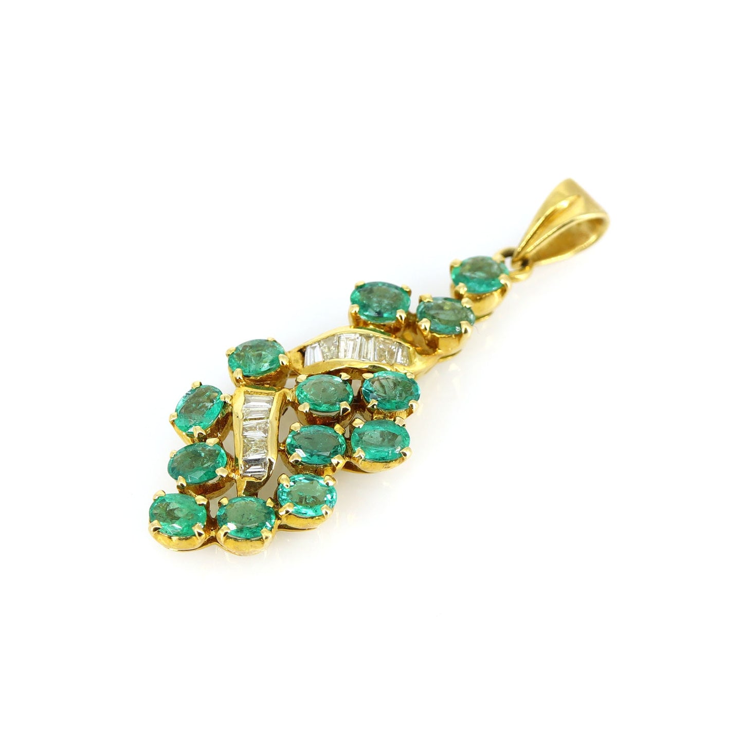 Yellow Emerald Pendant 18K Gold