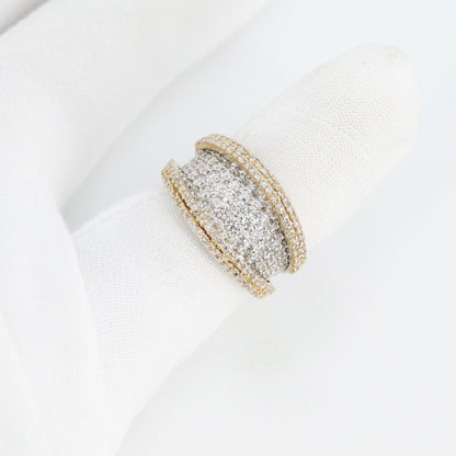 Two Tone Statement Ring 18K Gold
