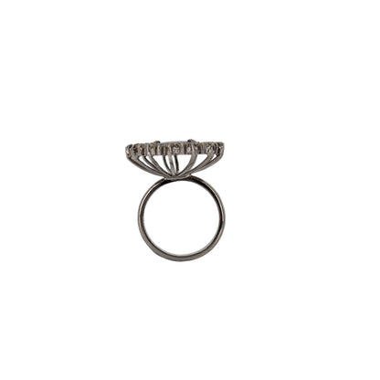 Multi Color Stone Ring Silver
