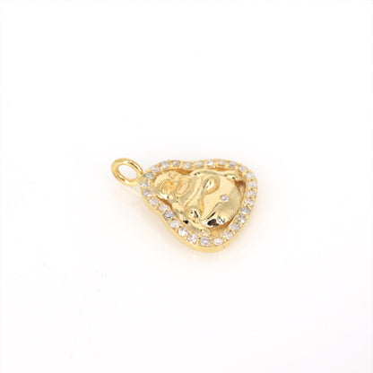 Laughing Buddha Charm Pendant 14K Gold