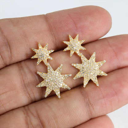 Celestial North Starburst Earring 14K Gold