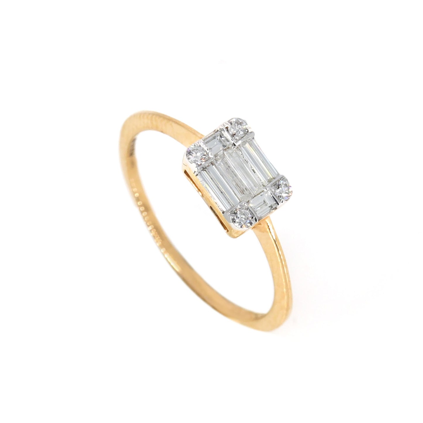 Baguette Cut Ring 18K Gold