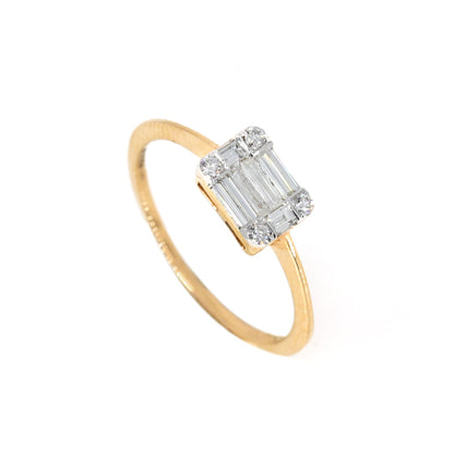 Baguette Cut Ring 18K Gold