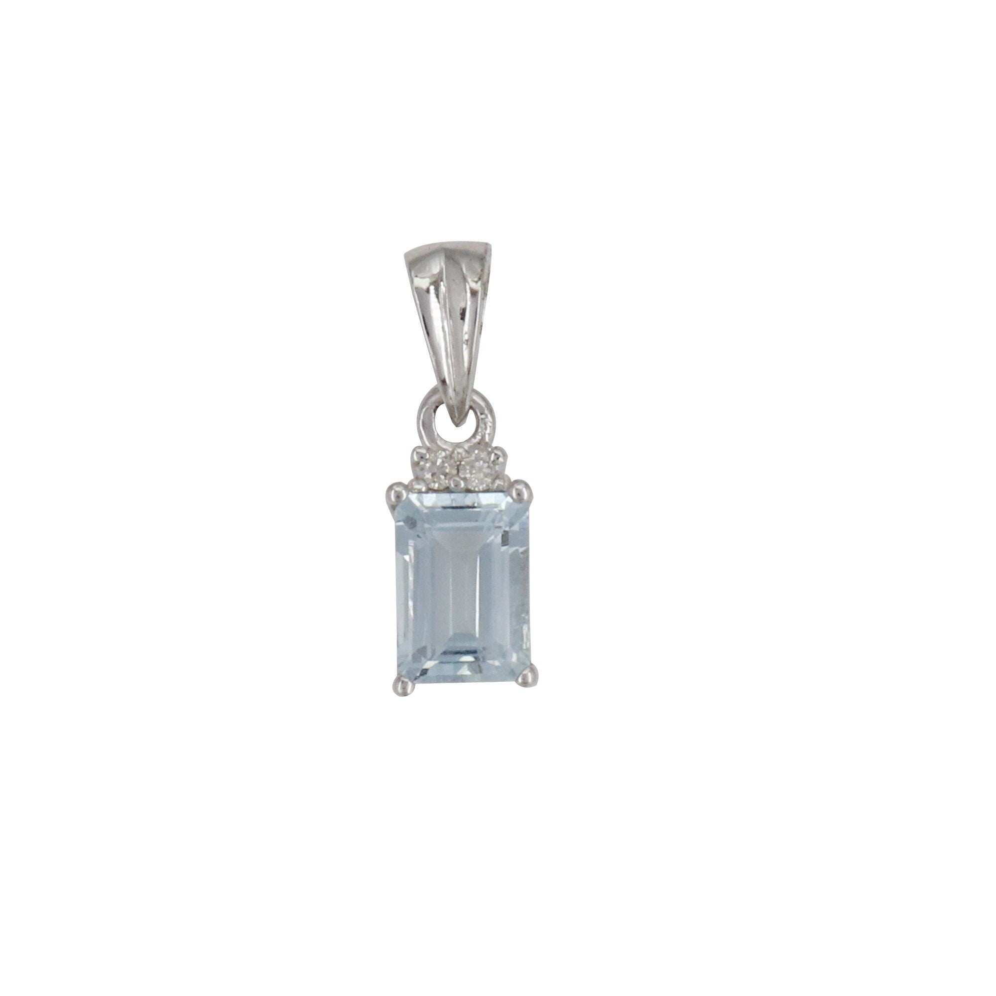 Handmade Jewellery White Aquamarine Pendant 14K Gold
