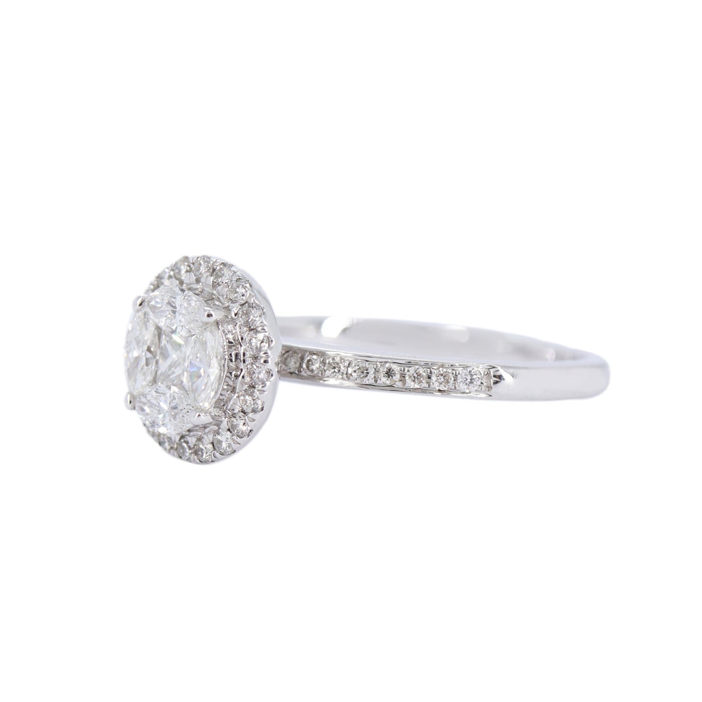 Marquise & Princess Cut Ring 18K Gold