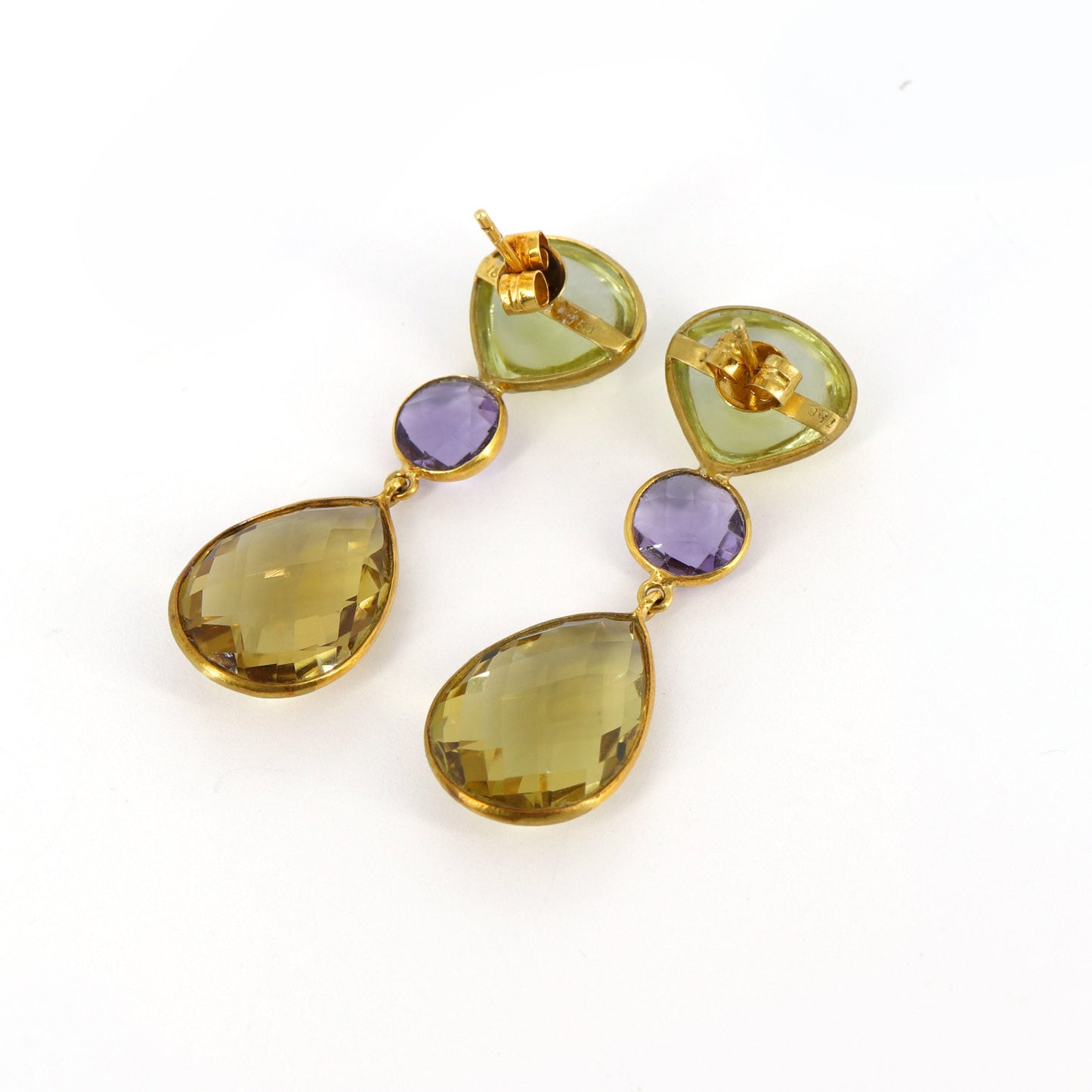 Lemon Topaz Dangle Earring 18K Gold