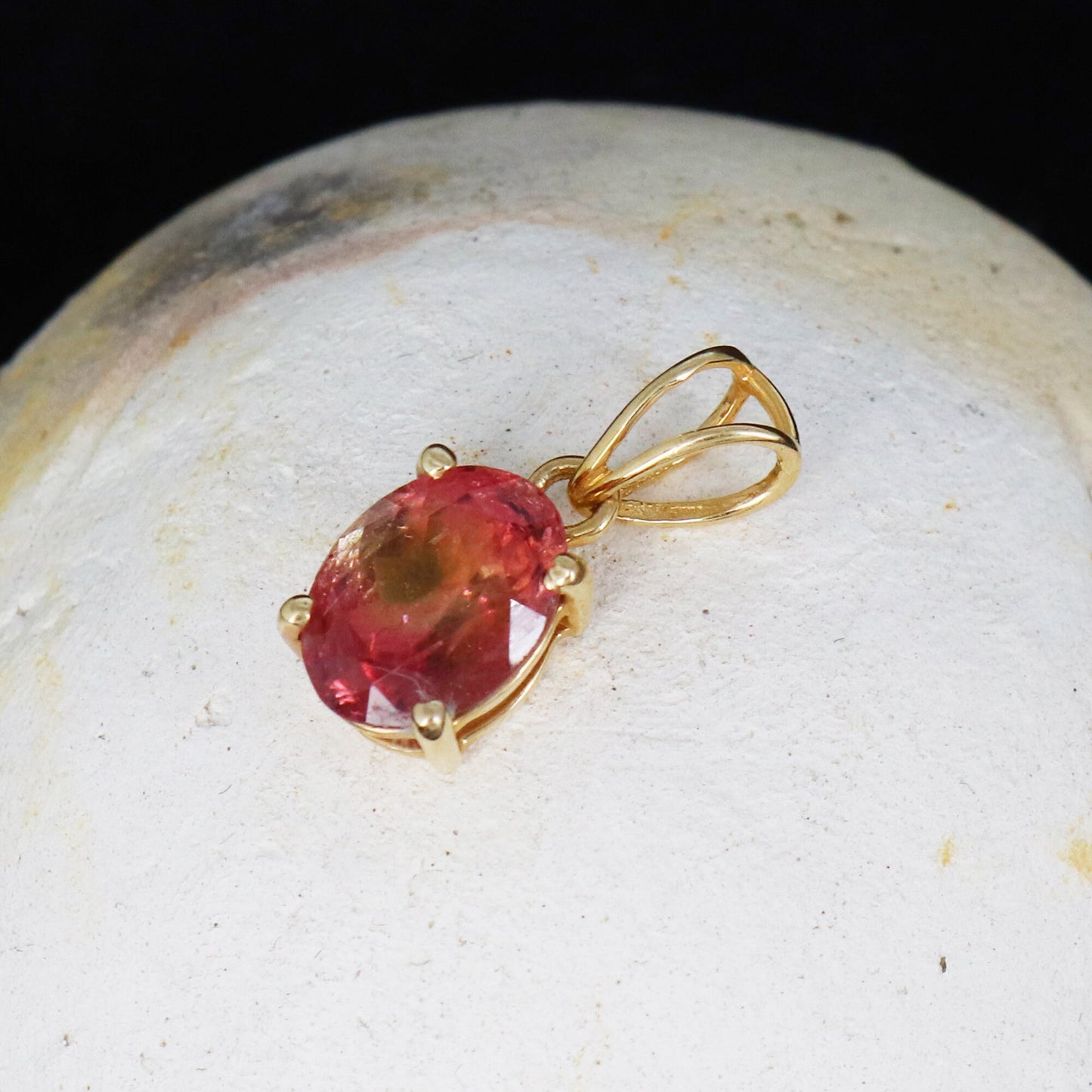 Bio Tourmaline Pendant 14K Gold