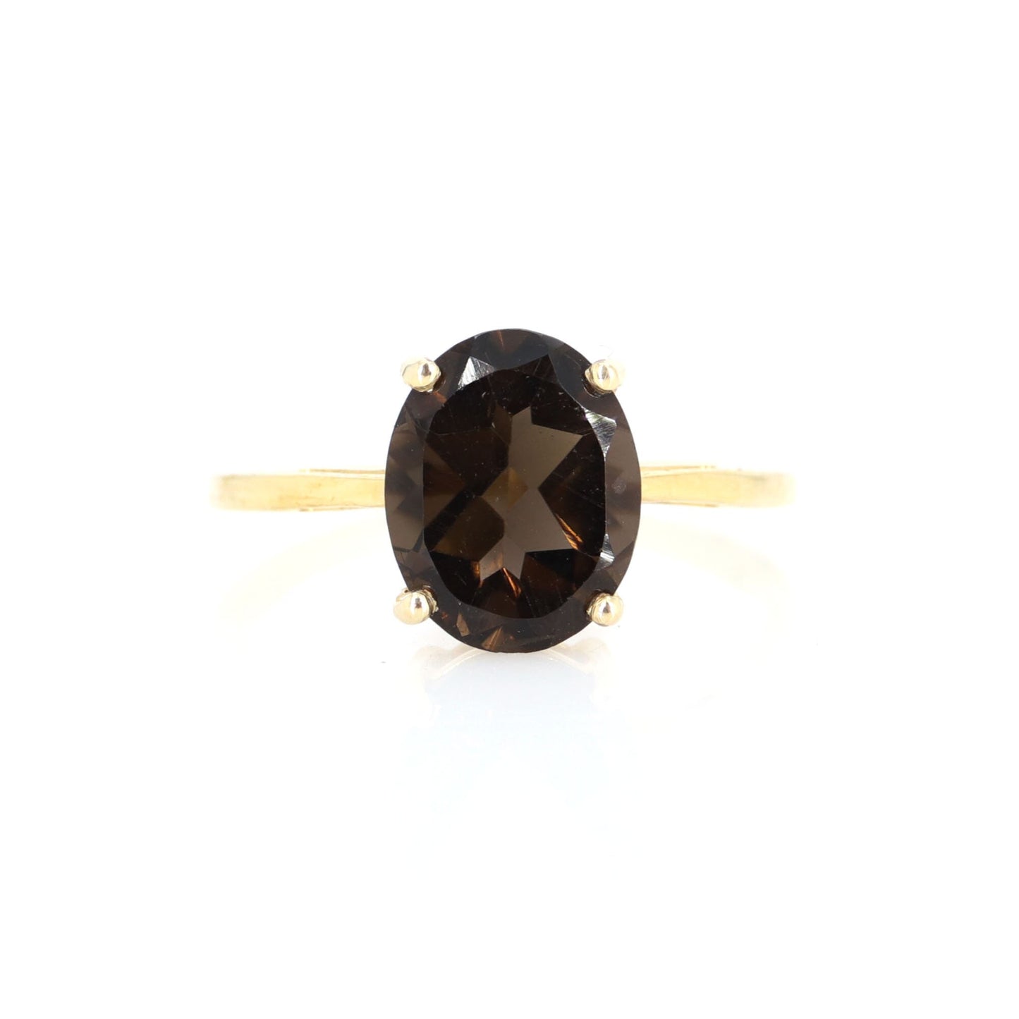 Faceted Smoky Quartz Studs Or Necklace 14K Gold