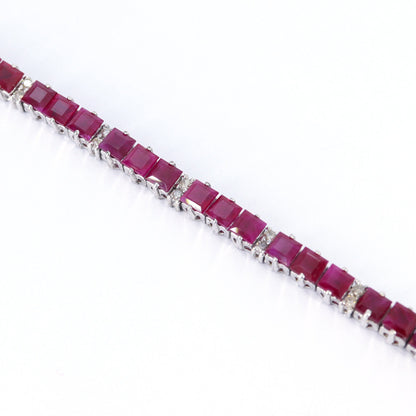 Ruby Bracelet Silver