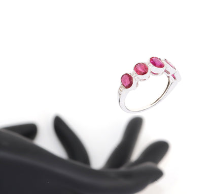 925 Sterling White Rhodium Beautiful Ring Gold