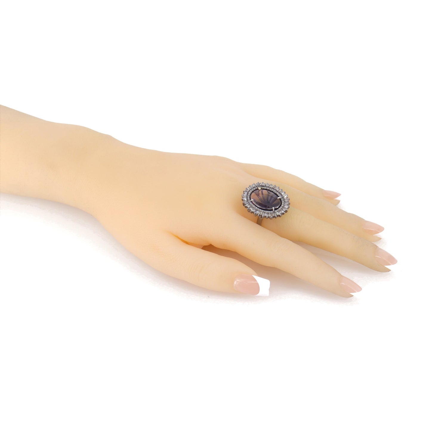 Multi Color Stone Ring Silver