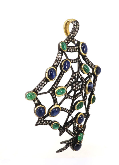 Exclusively Designed Vintage Replica Victorian Spider Net Style Pendant