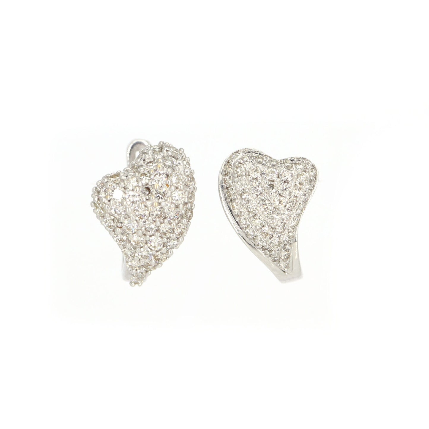 White Stud Earring 18K Gold