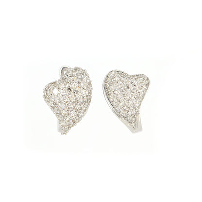 White Stud Earring 18K Gold