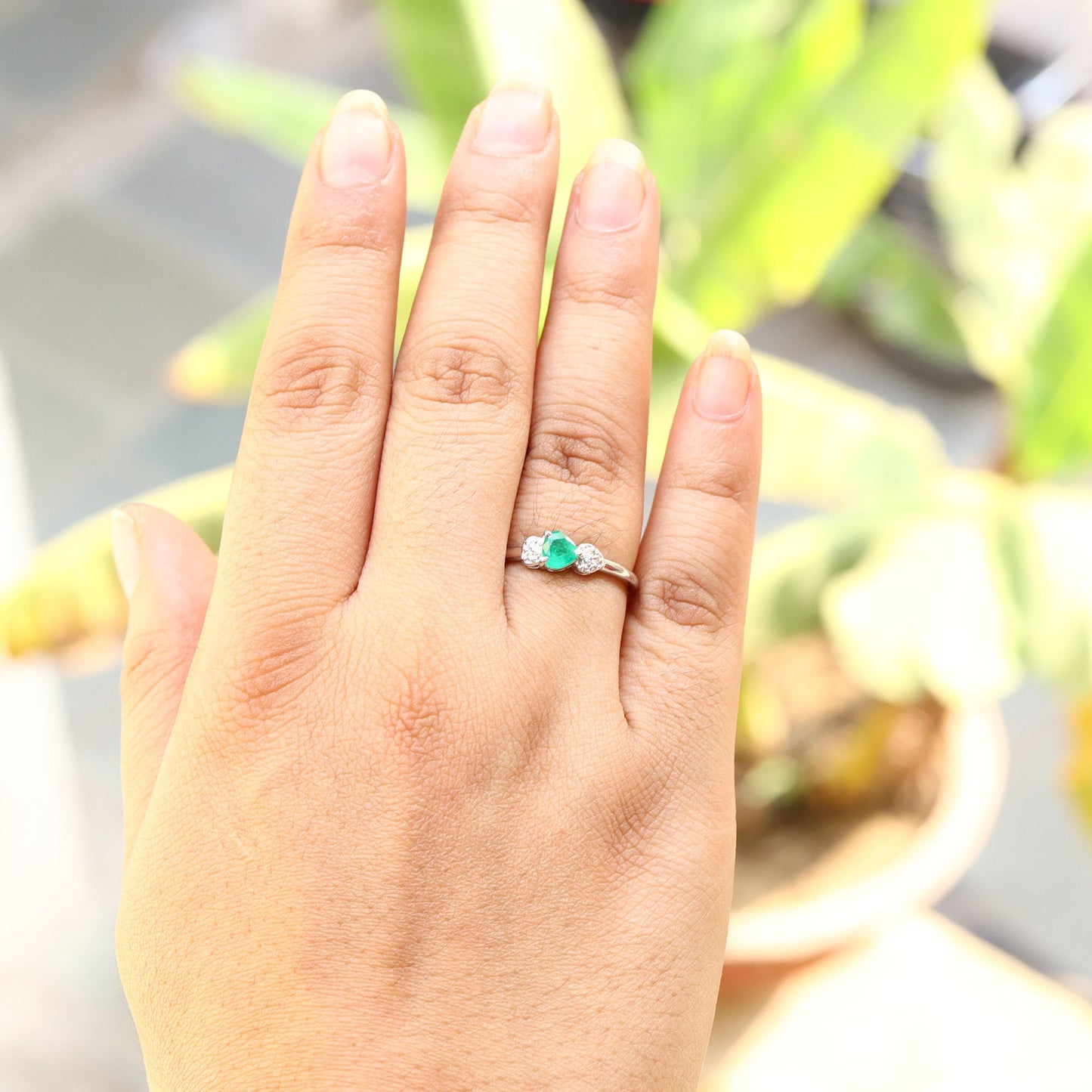 White Beautiful Ring 14K Gold