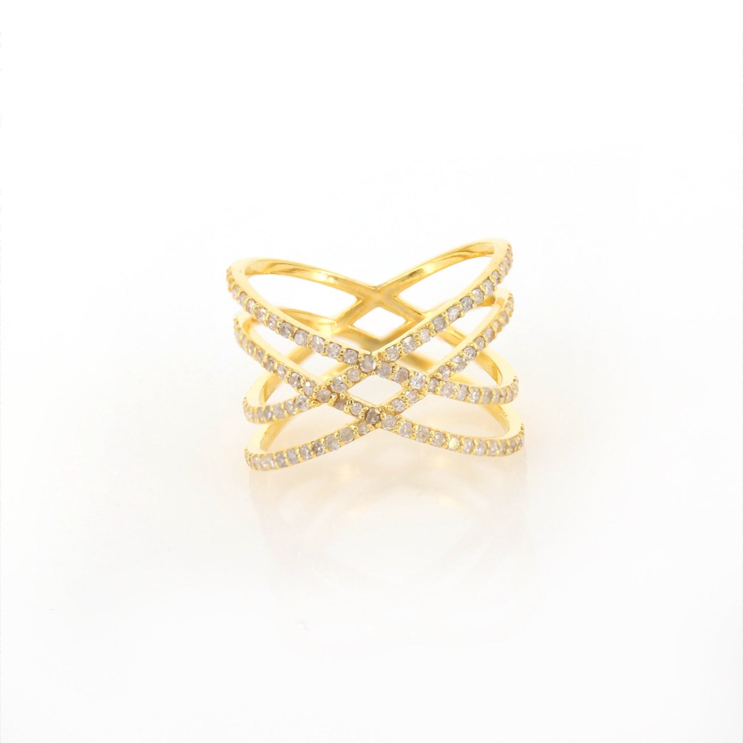 Criss Cross Ring 14K Gold