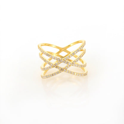Criss Cross Ring 14K Gold