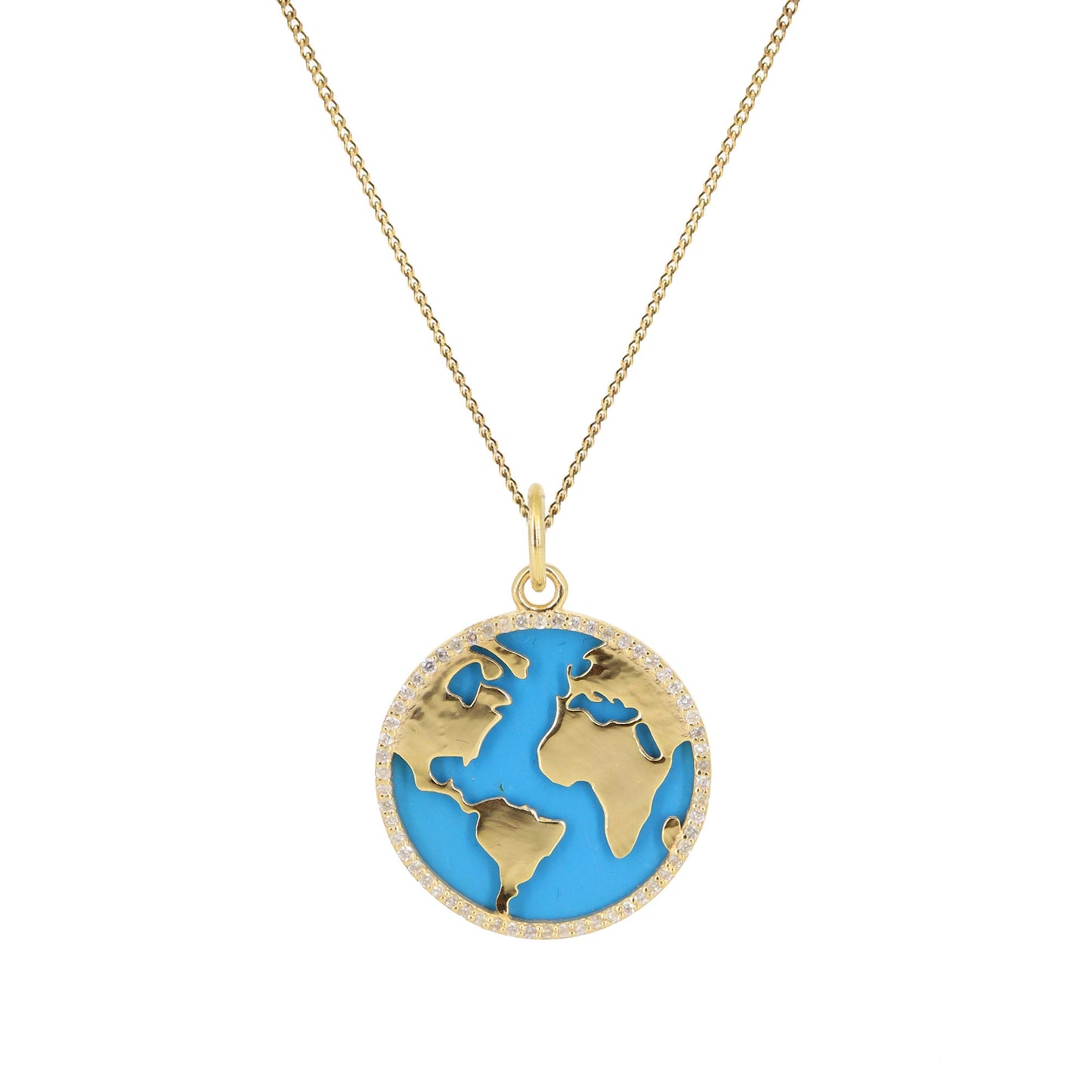 Earth Charm Pendant 14K Gold