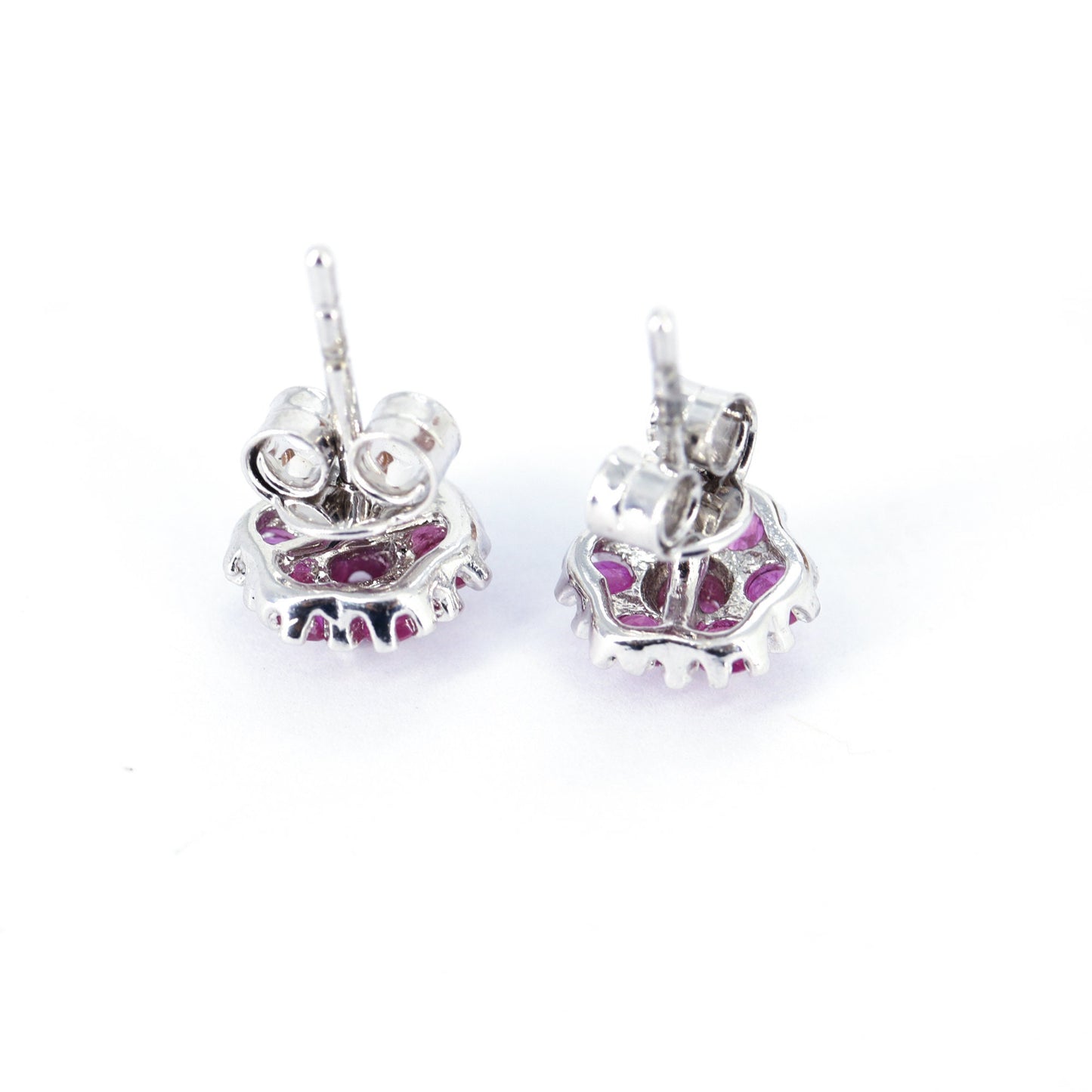 925 Sterling Studs Ruby Studs Birthday Studs Earring Silver