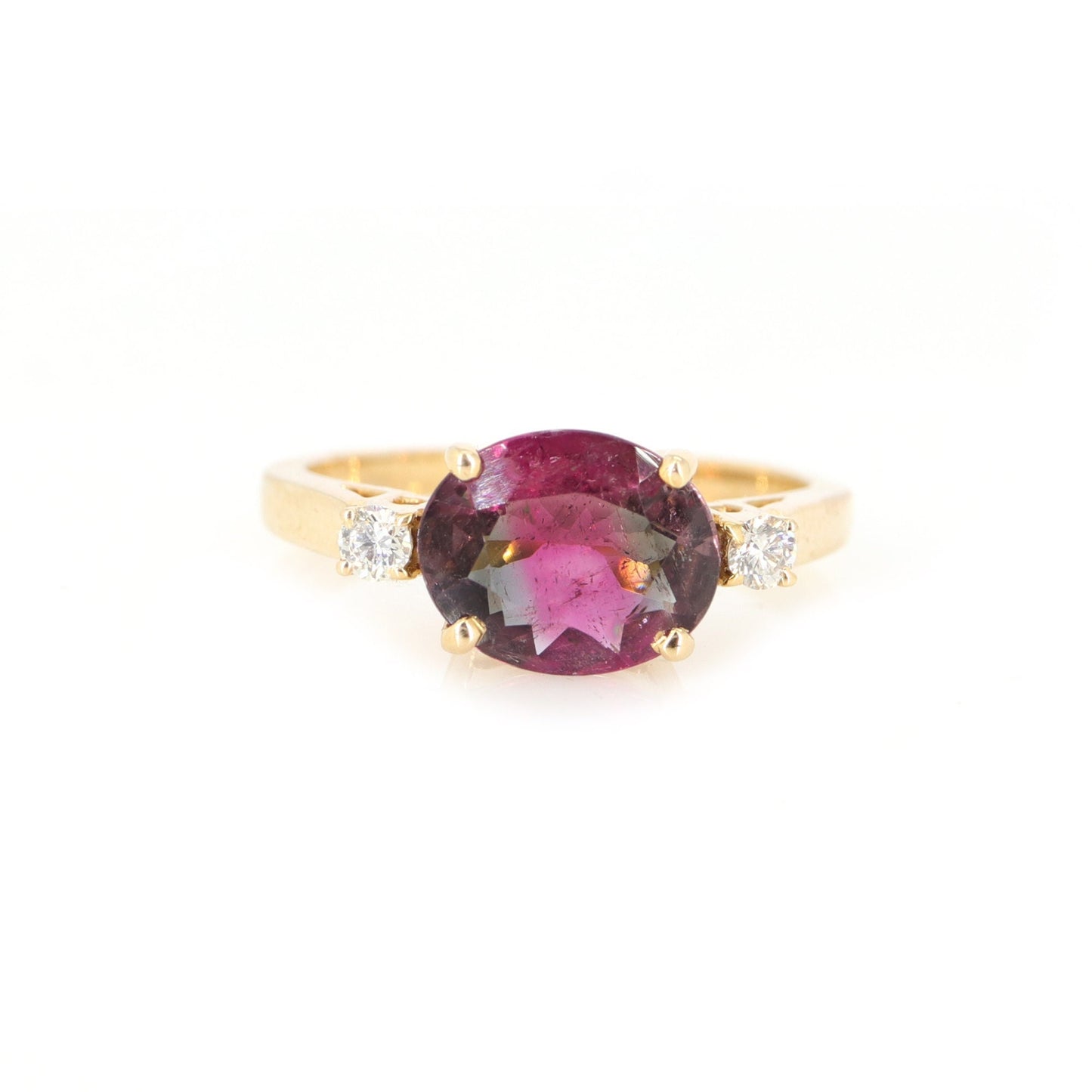 Bicolor Tourmaline Ring 14K Gold