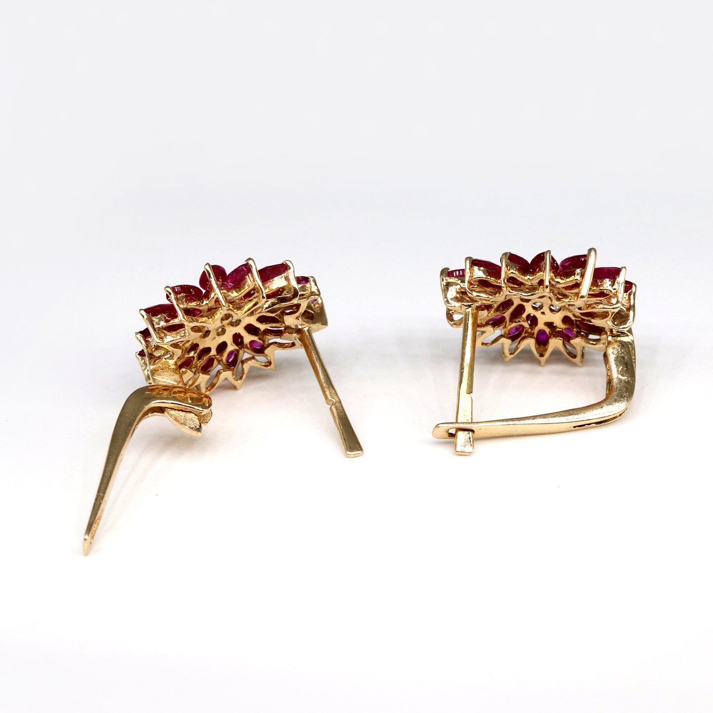 Ruby Gemstone Jewelry Handmade Jewelry Earring 14K Gold