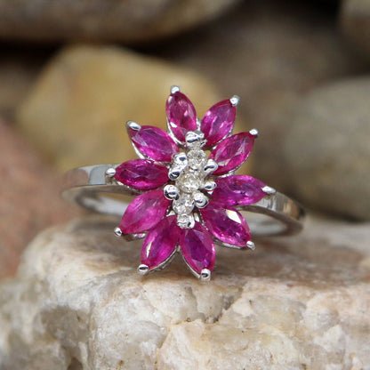 Ruby Ring Silver