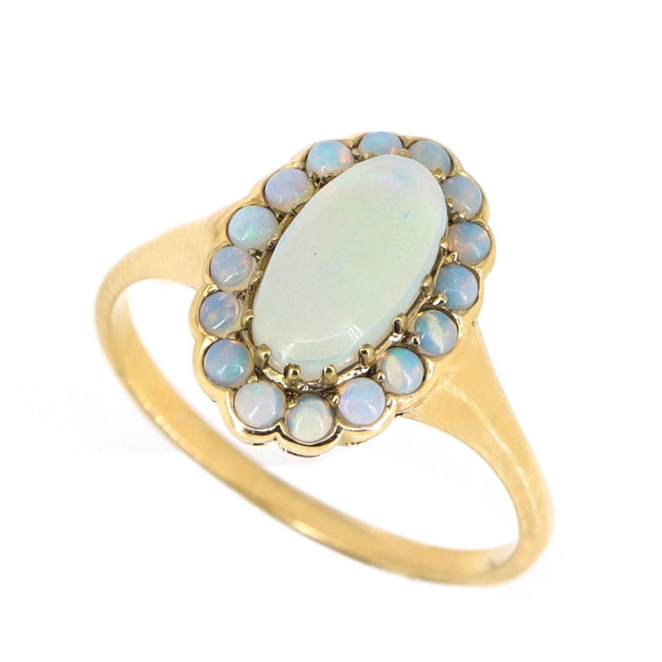 Dainty Opal Ring Gold