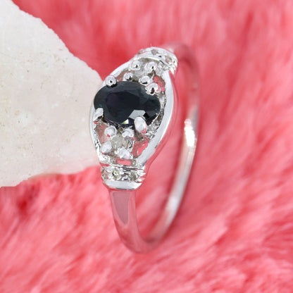 Blue Sapphire Ring Silver