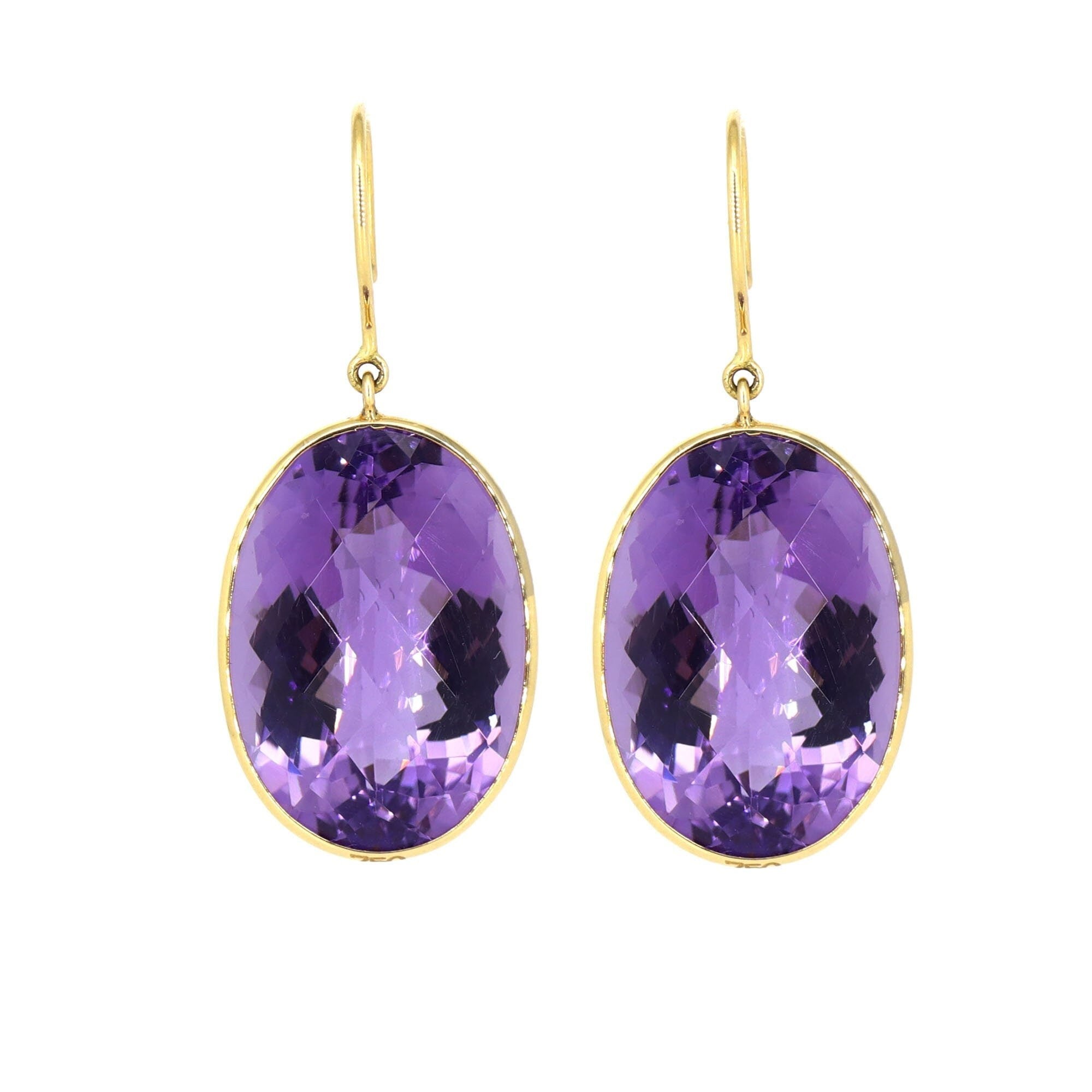 Pink Amethyst Statement Earring 18K Gold