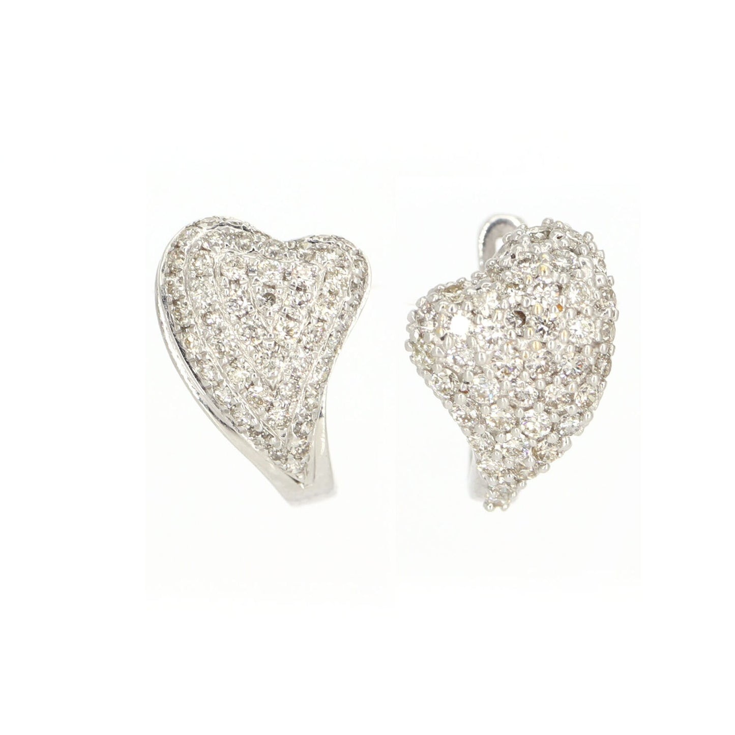 White Stud Earring 18K Gold