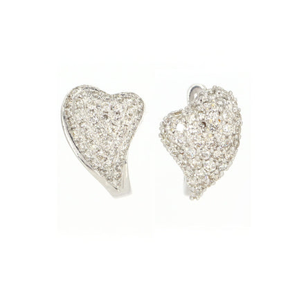 White Stud Earring 18K Gold