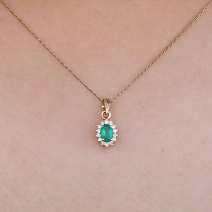 Emerald Pendant 14K Gold