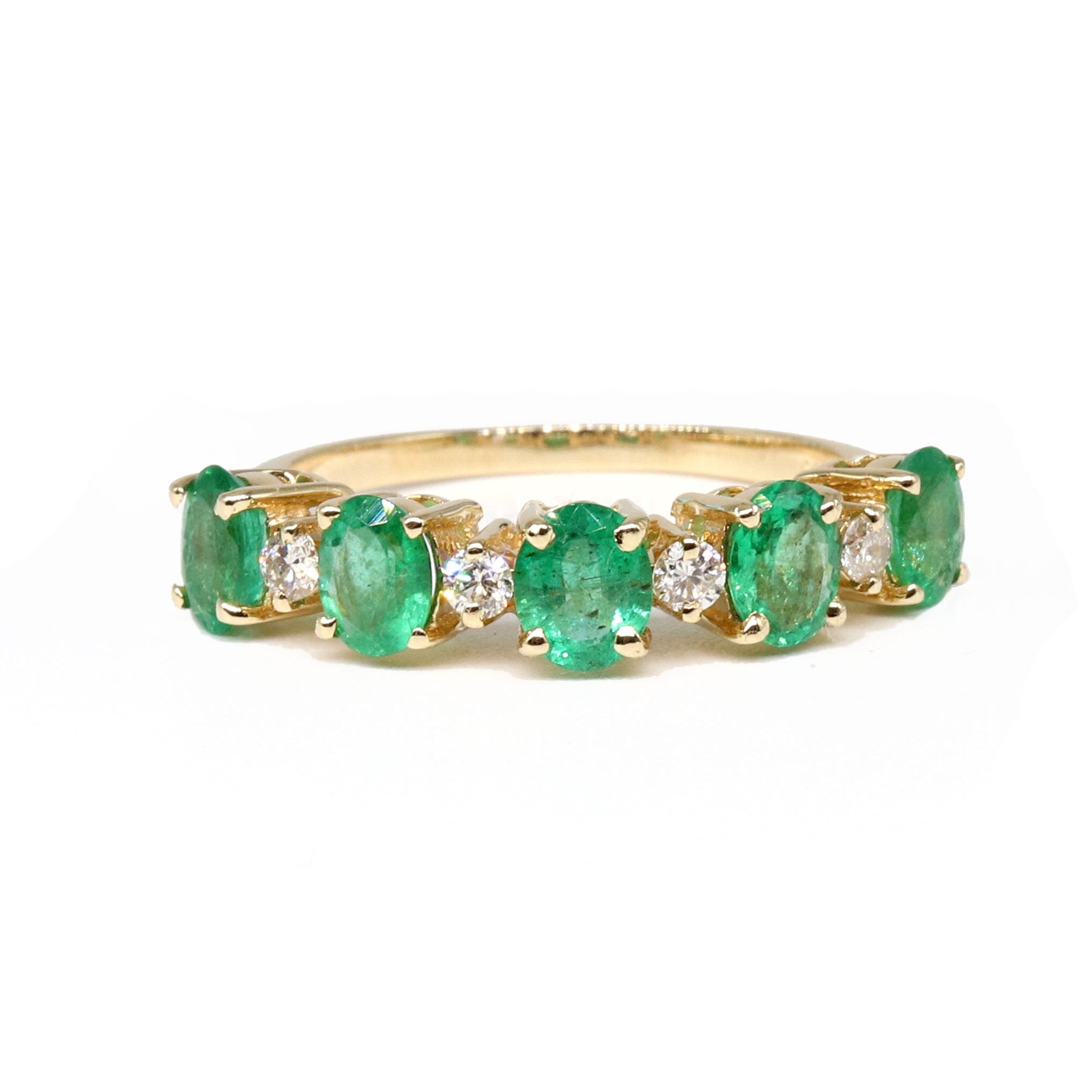 Handmade Emerald & Ring 14K Gold