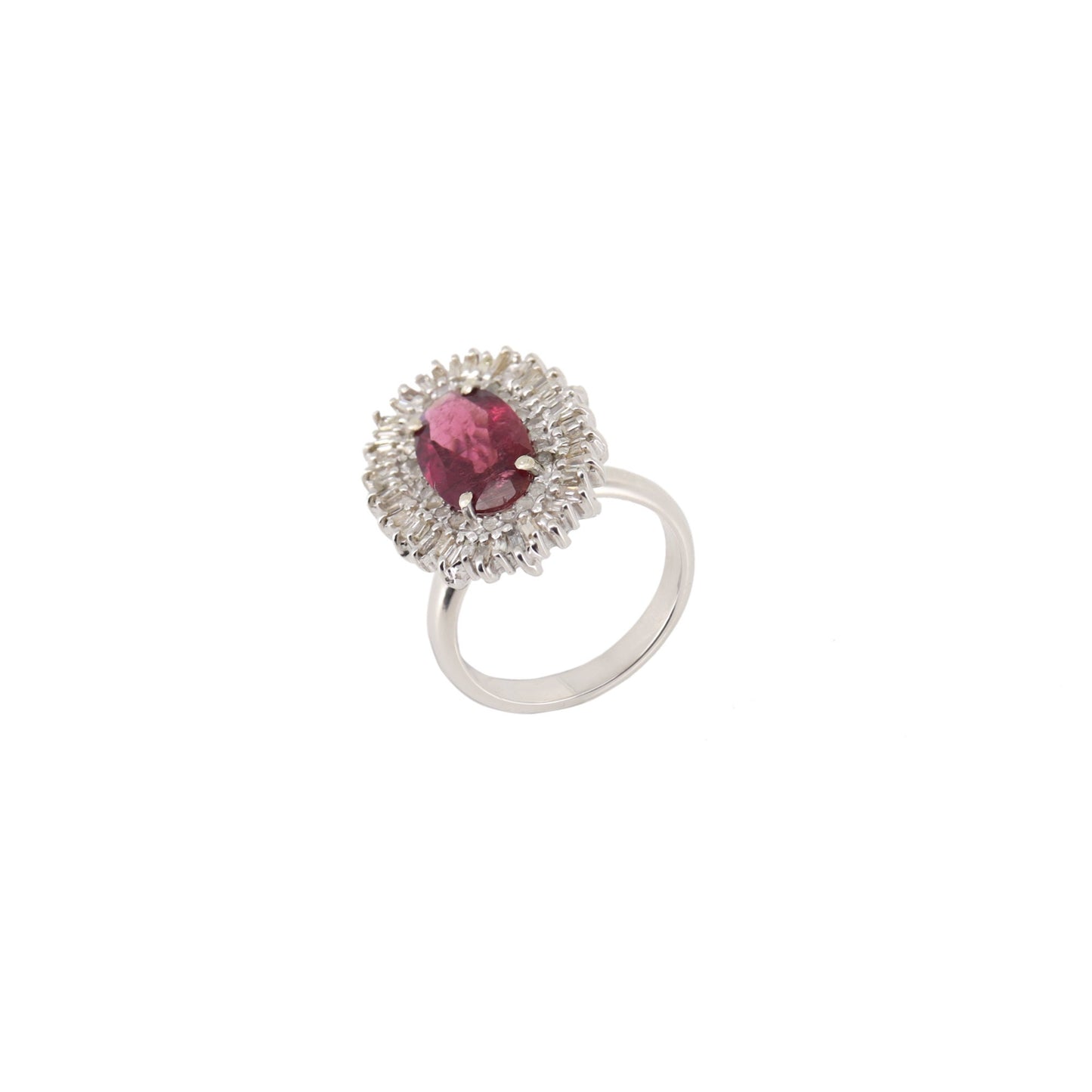 Rubellite Ring Silver