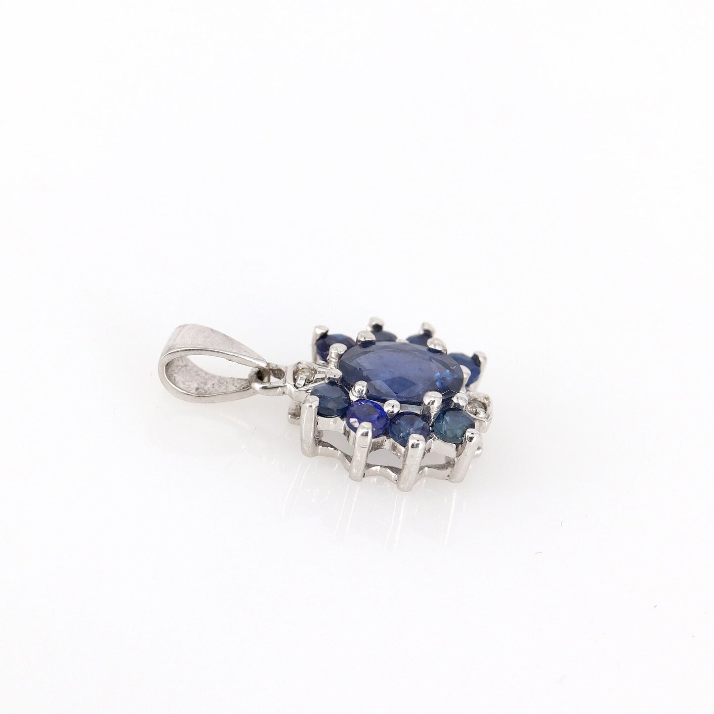 Dainty Sapphire Necklace 14K Gold