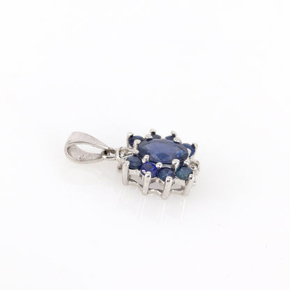 Dainty Sapphire Necklace 14K Gold