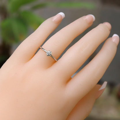 Solitaire Wedding Ring 18K Gold