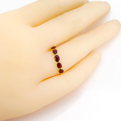 Ruby Emerald Ring 14K Gold