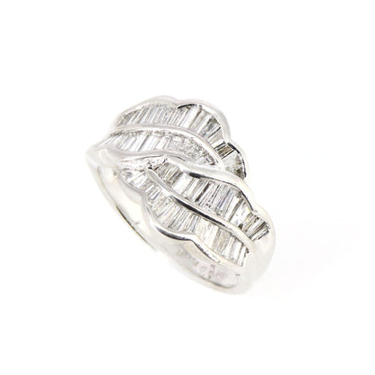 Platinum 900 Tapered Cut Ring