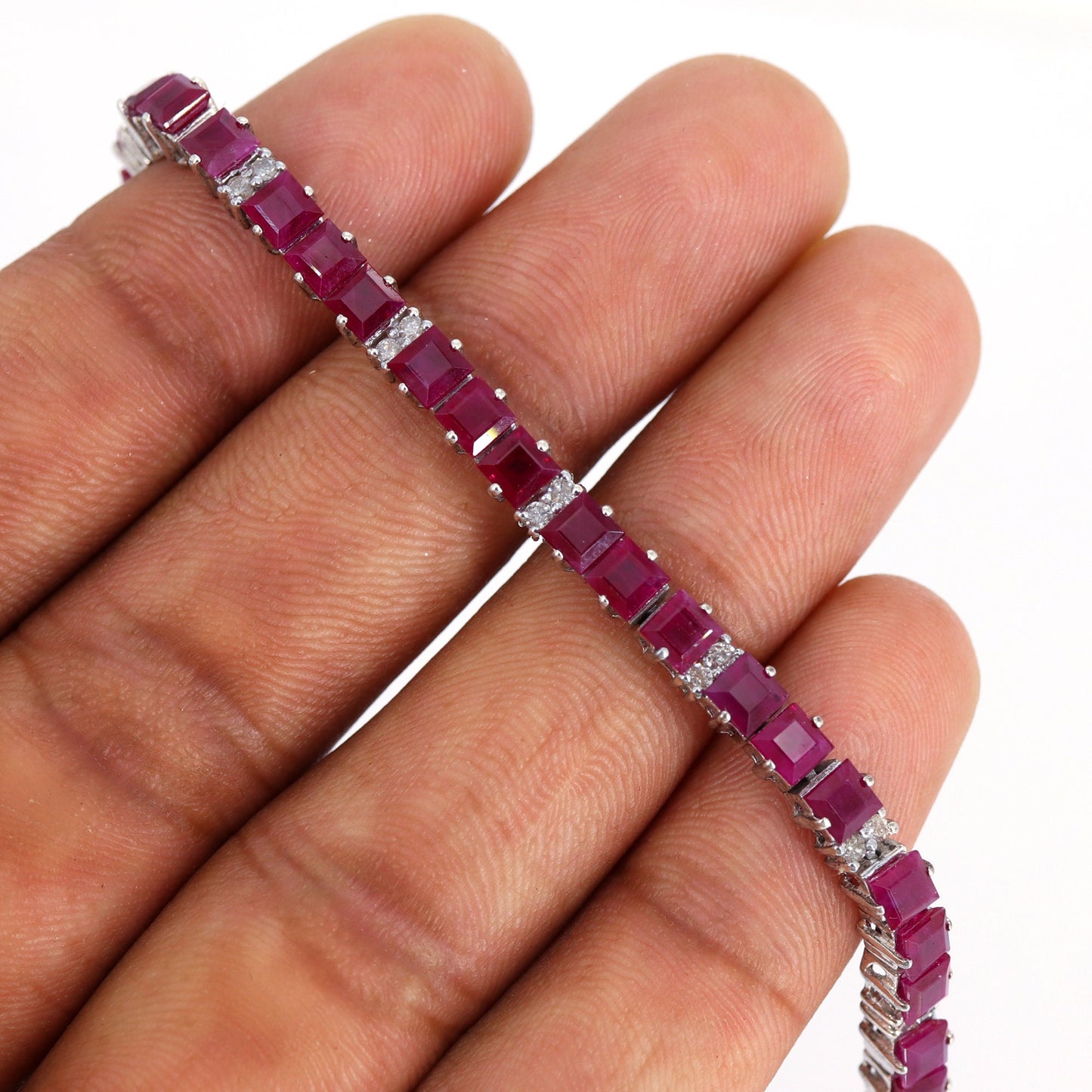 Ruby Bracelet Silver