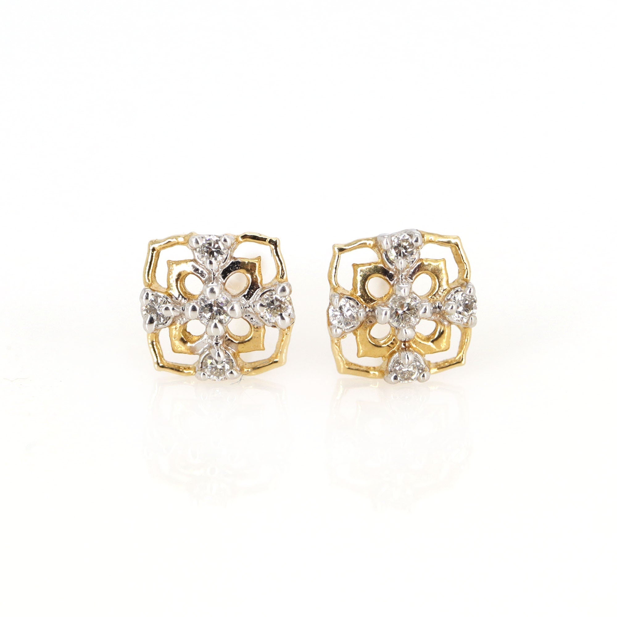 Tiny Yellow Earring 14K Gold