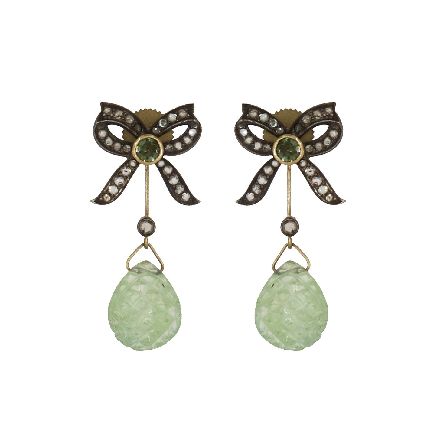 Aquamarine Green Tourmaline Earring