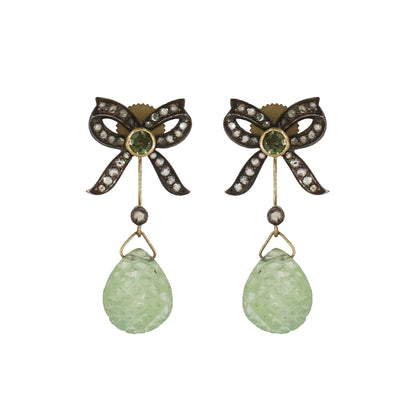 Aquamarine Green Tourmaline Earring
